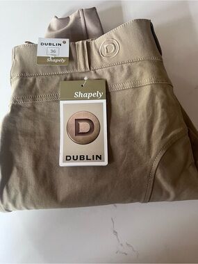 Dublin Shapely Women's Horseback Riding pants  — Tan size 36